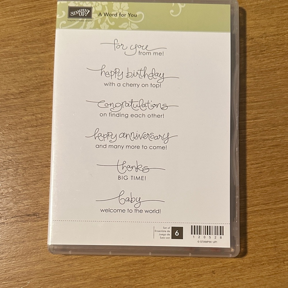 Stampin' Up! A Word for You Stamp Set